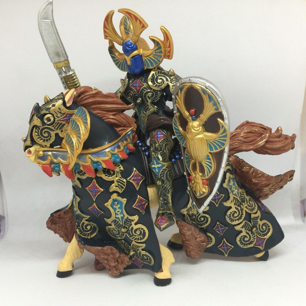 PAPO 38986 Dark Beetle Warrior Knight with Horse - RETIRED Sword  Shield